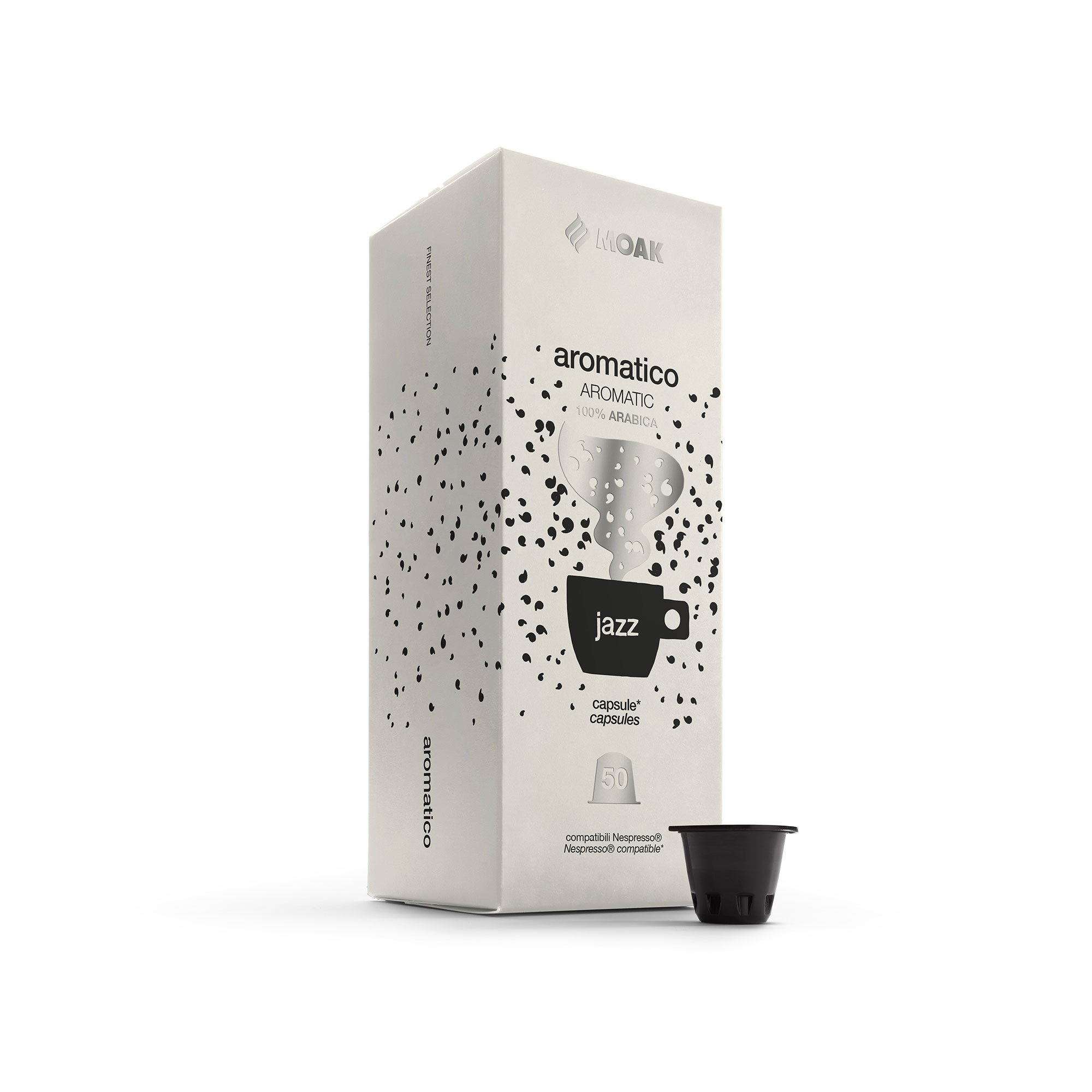 Aromatico Jazz 100 capsule compatibili Nespresso in alluminio - Moak